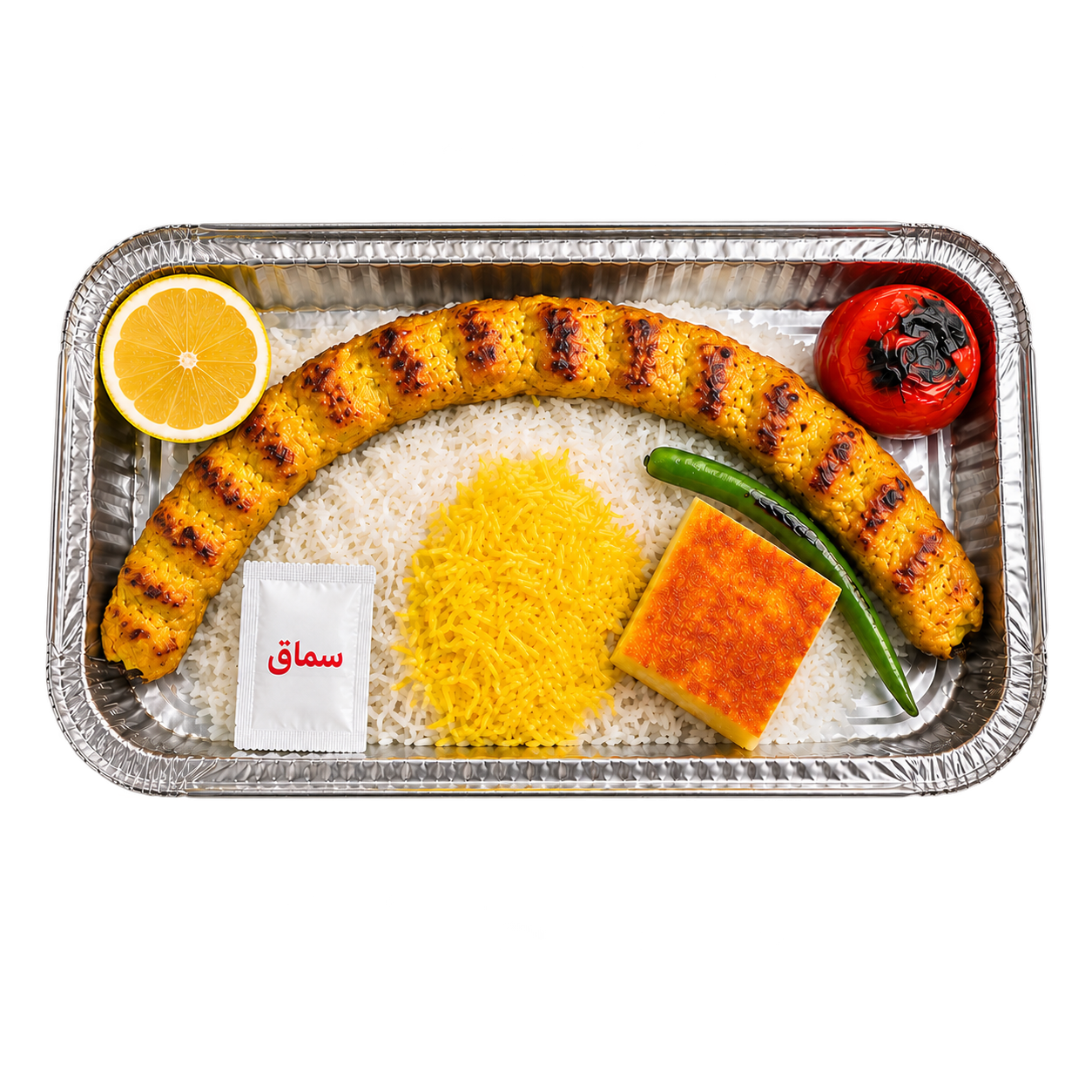 چلو کوبیده مرغی