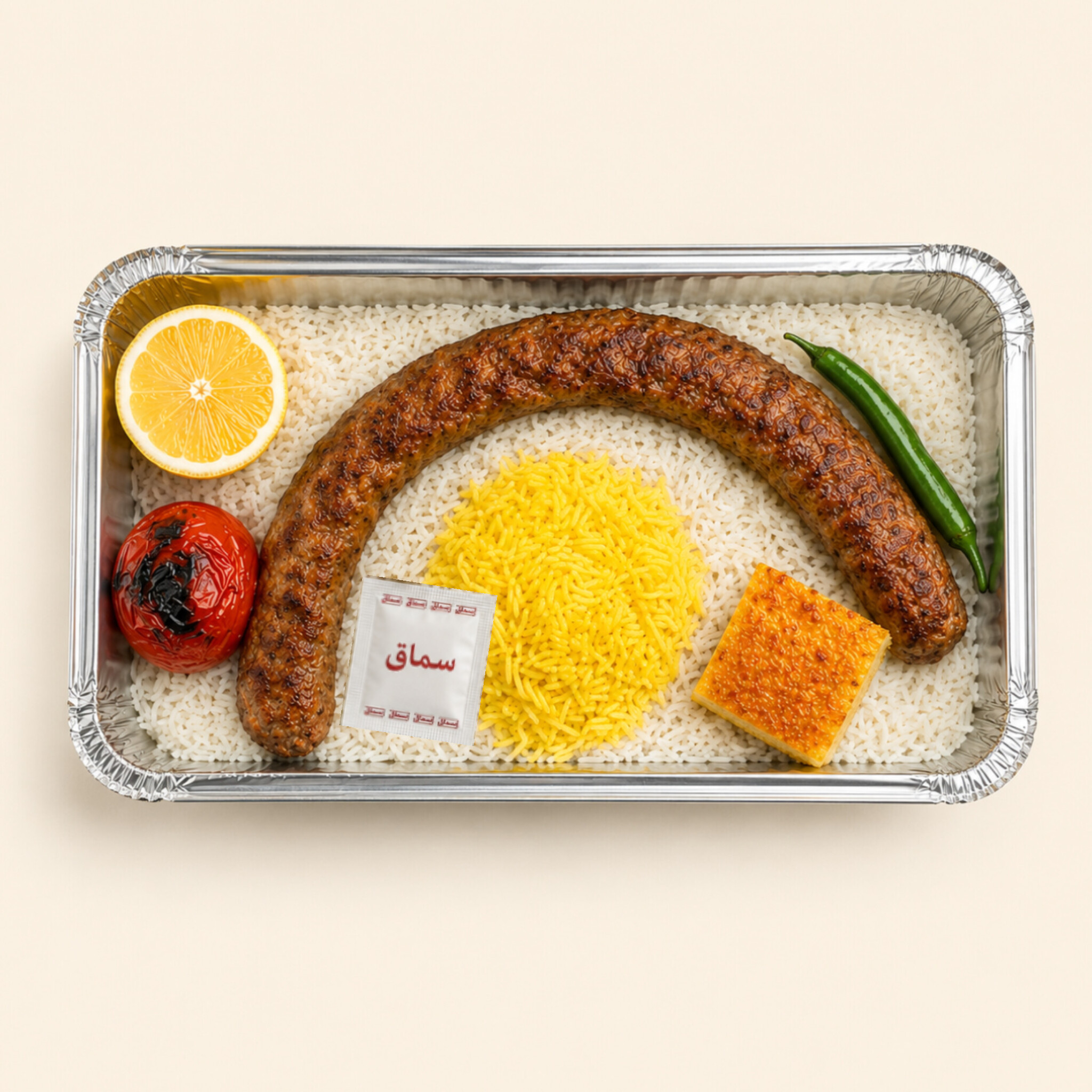 چلو کوبیده معمولی